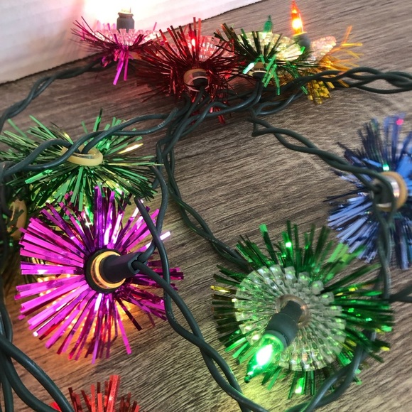Vtg Multicolour Holiday String Lights with Reflectors - Picture 6 of 8